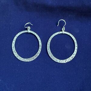 INSPIRANZA HAND FORGED STERLING SILVER HOOPS